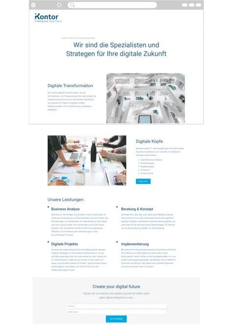 dasAundO - Webentwicklung für iKontor mit Webflow - Screenshot