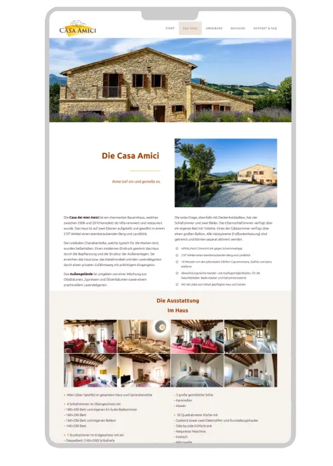dasAundO - Webentwicklung für Casa Amici mit Wordpress - Screenshot